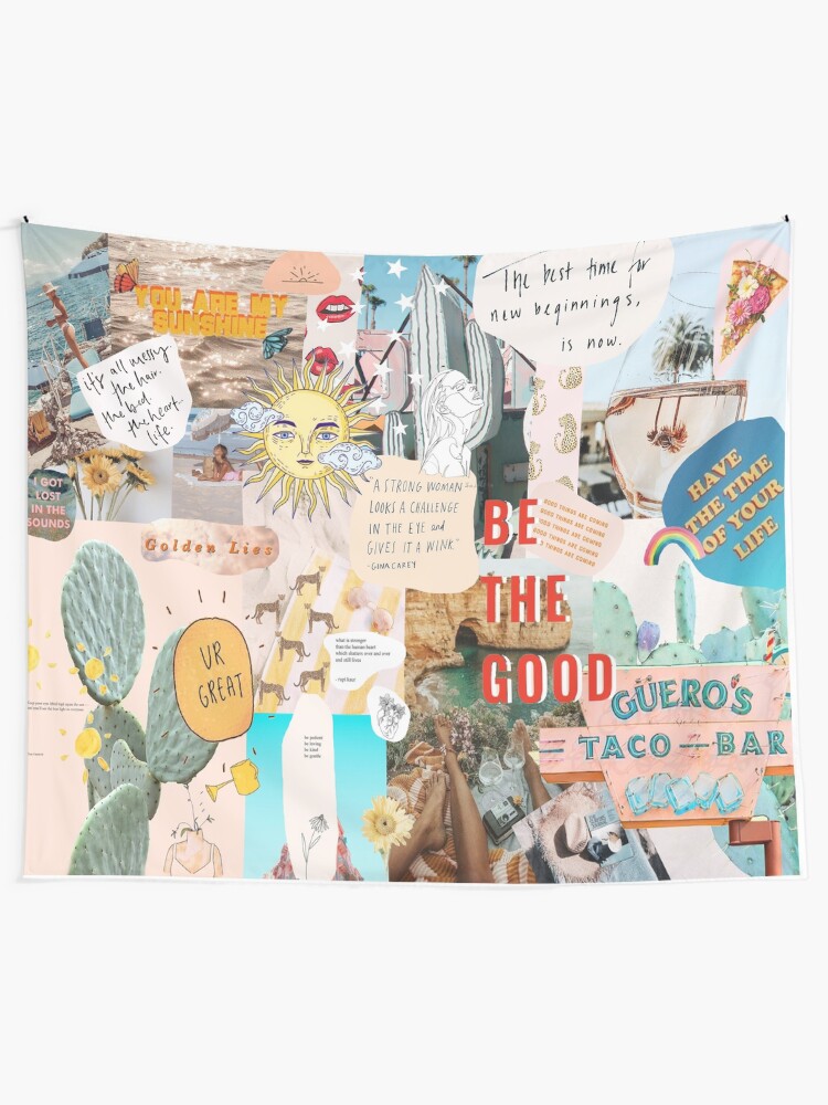 Alternate view of SUMMER COLLAGE TAPESTRY - PHONE CASE Tapestry