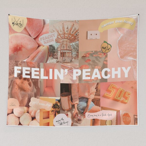 Item preview, PEACH COLLAGE - TAPESTRY - PHONE CASE - PRINT designed and sold by kgorms.
