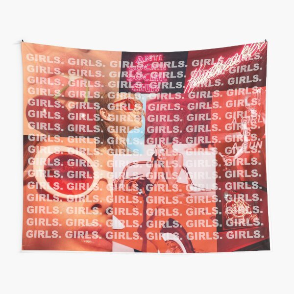 GIRLS - RED - COLLAGE - TAPESTRY - PRINT - ART - PHONE CASE Tapestry