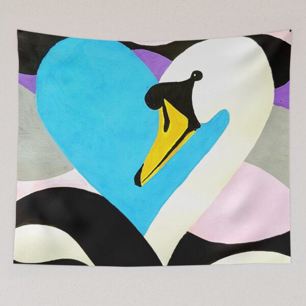 Item preview, Swan heart designed and sold by sharonperryart.