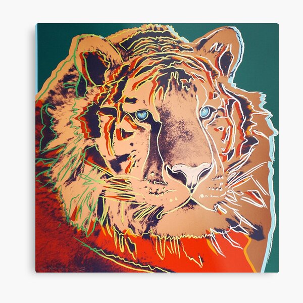 Siberian Tiger - Andy Warhol Metal Print