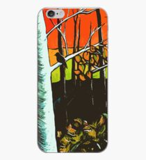 Orange Sky Through the Trees iPhone Case