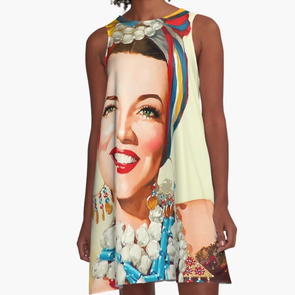 Painting of Carmen Miranda A-Line Dress