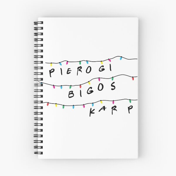 Item preview, PIEROGI BIGOS KARP / Polish Christmas Food / Wiglia / Xmas Tree Lights / Black Font Design  designed and sold by Folklove  Studio.