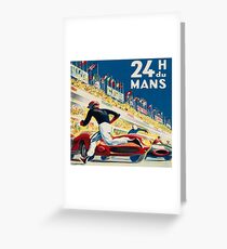 Vintage - 24 Hours of Le Mans (24 H du Mons) Greeting Card