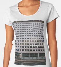 #commercialbuilding #skyscraper #facade #pattern #architecture #modern #steel #design #horizontal #colorimage #builtstructure #officebuildingexterior #financialdistrict #day #city #apartment Women's Premium T-Shirt