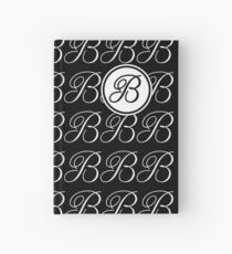 Letter B Monogram In Black And White Hardcover Journal