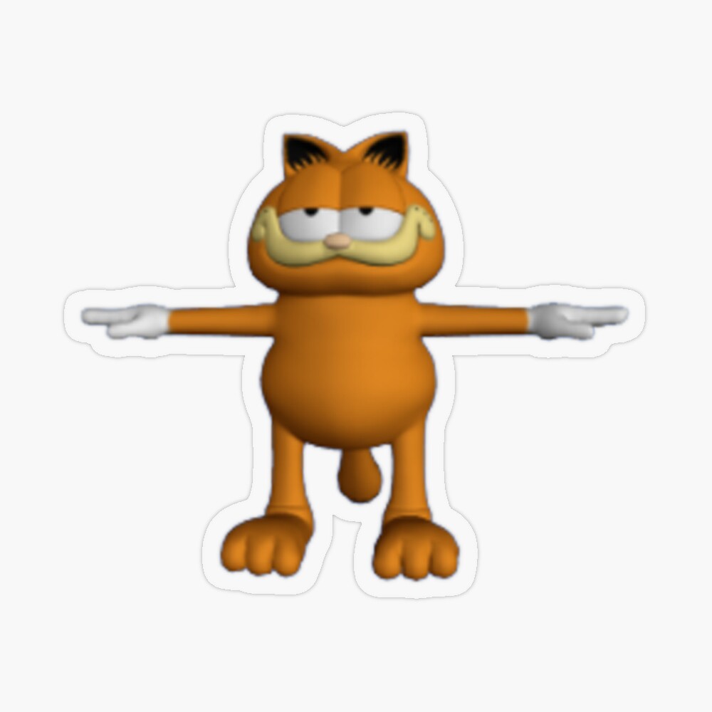 Garfield T-Pose Poster for Sale by Jakeebler | Redbubble