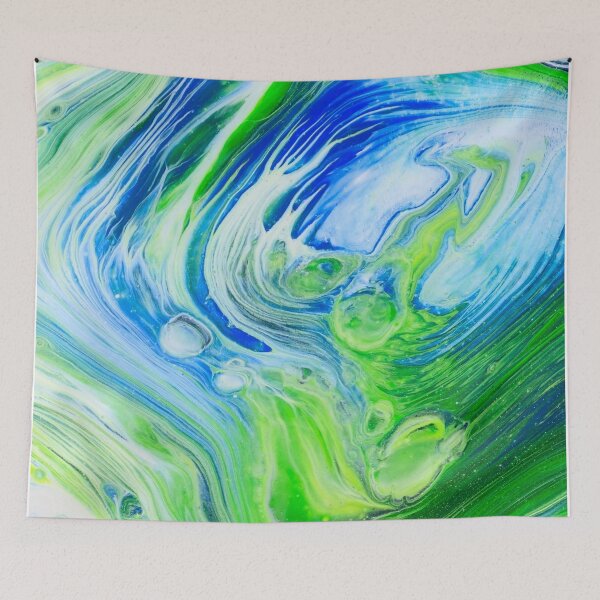Item preview, Blue Tree Ring Acrylic Pour Painting designed and sold by Stacey Lynn Crary.