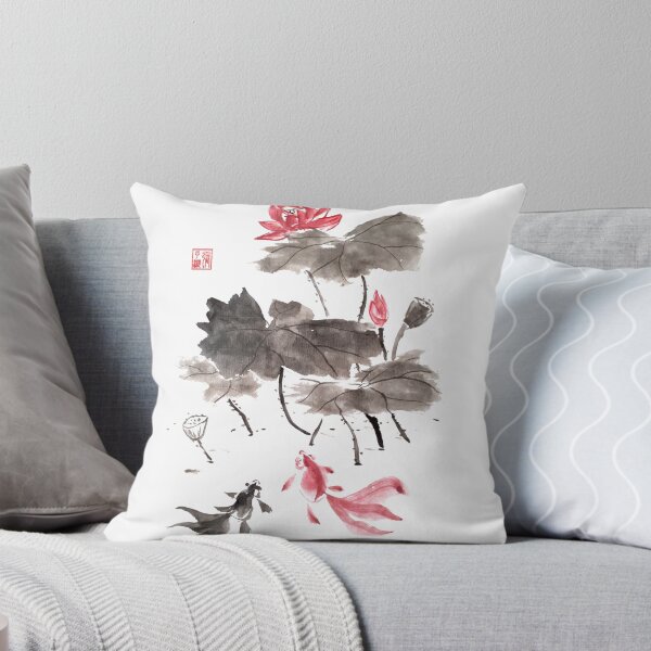 Item preview, Goldfishes towards Lotus Flower designed and sold by Huluhua.