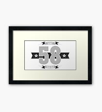B-day 58 (Light&Darkgrey) Framed Print