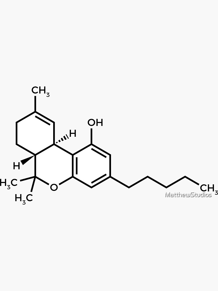 THC Molecule by MatthewStudios