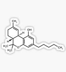 THC Molecule Sticker