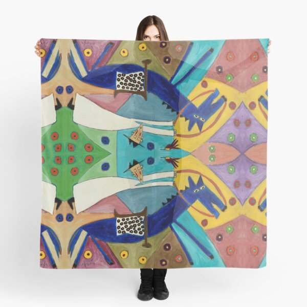 Catching the Wild Spirit - Prismatic Blue Scarf