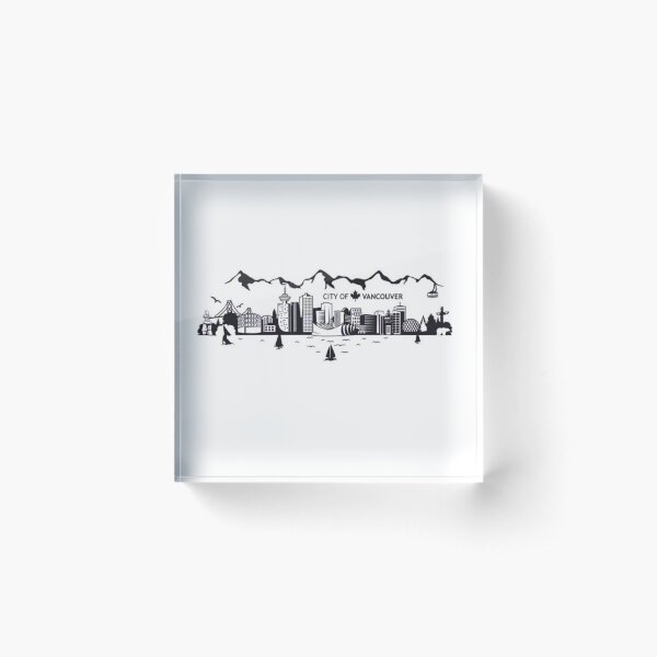 Vancouver Skyline Acrylic Block