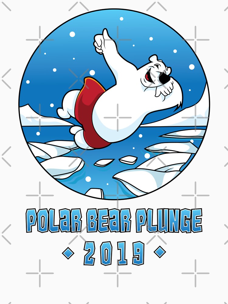 "Funny Polar Bear Plunge Winter Swimming Tshirt" Tshirt by nerdninja