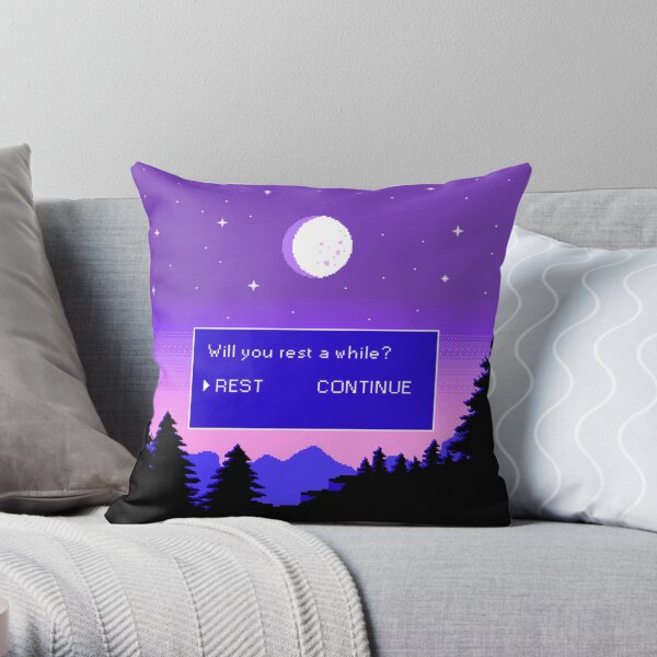 will you rest a while? Throw Pillow