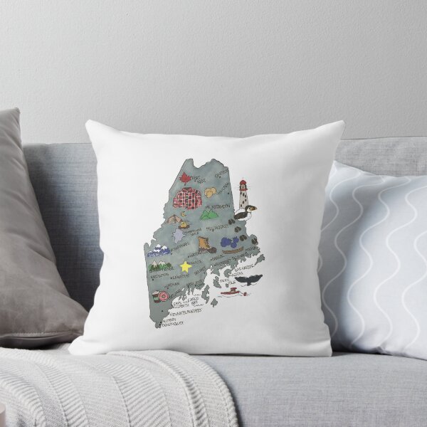 Item preview, Illustrated Maine Map #1 designed and sold by opalsartmaine.