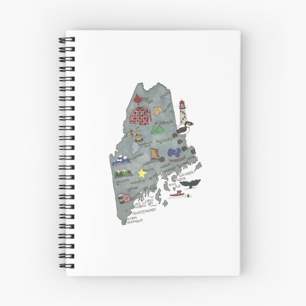 Item preview, Illustrated Maine Map #1 designed and sold by opalsartmaine.