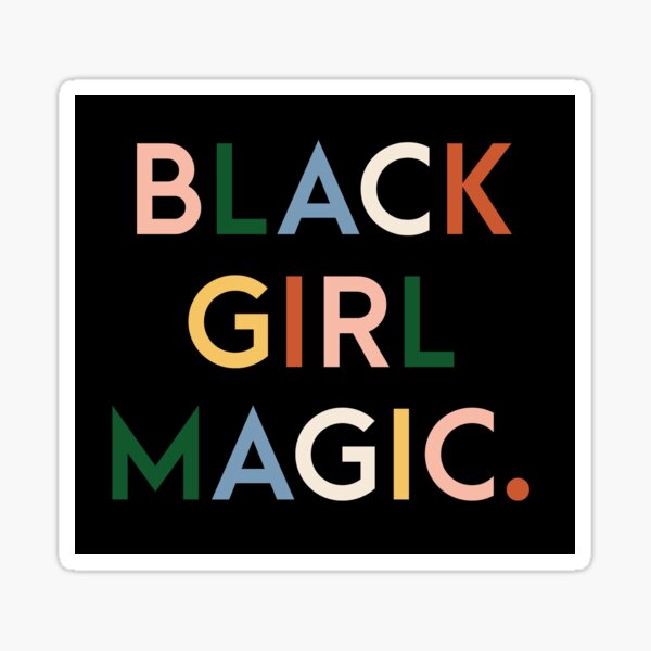 Black Girl Magic Modern Print Sticker