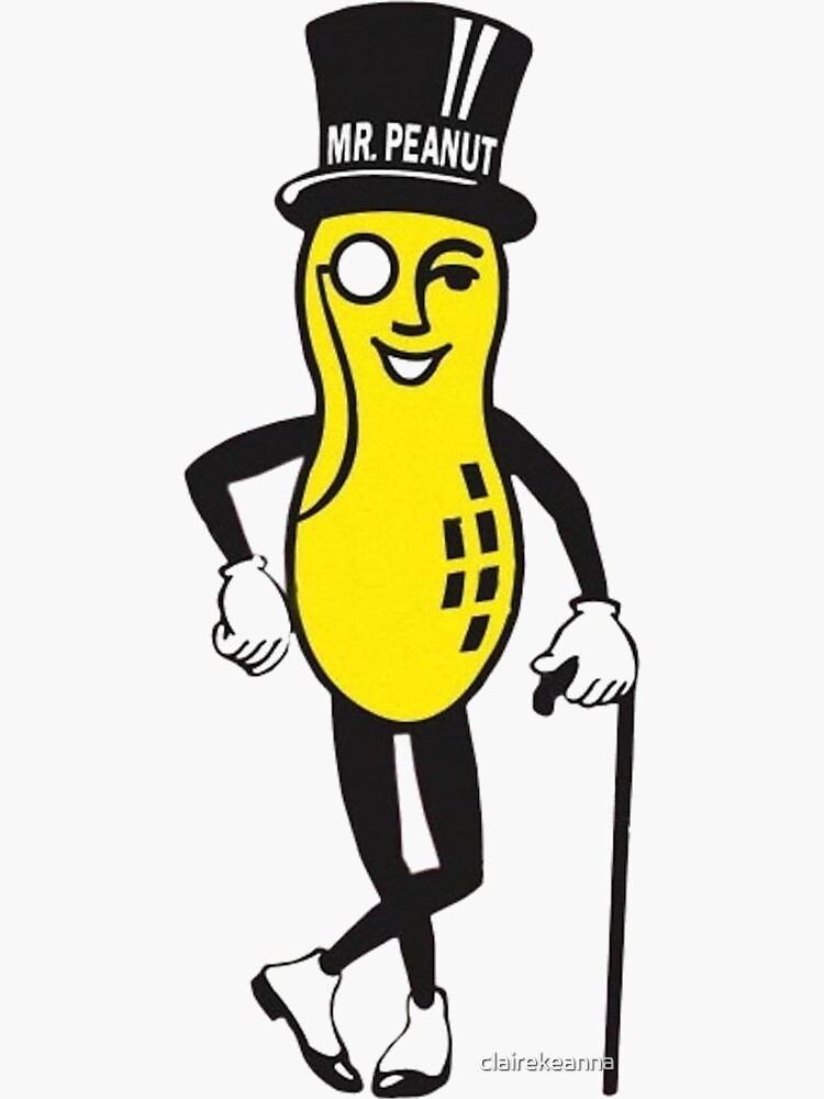 "peanut man" Sticker by clairekeanna Redbubble