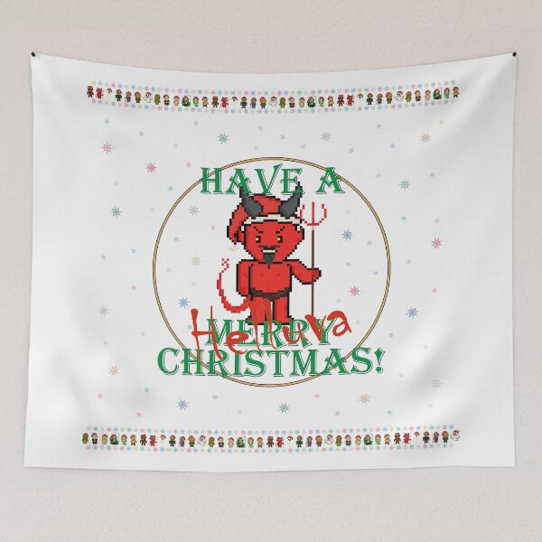 Item preview, Have A Helluva Christmas Pixel Devil! designed and sold by gkillerb.