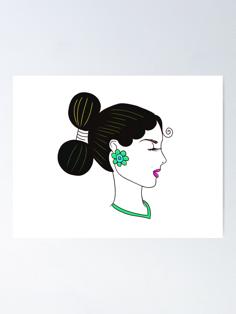 Navajo Woman Poster By Crystaldugi Redbubble