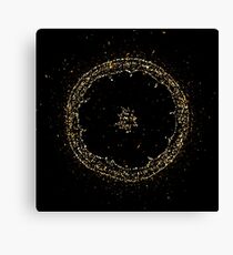 Orange fresh food golden ornament Gold Canvas Print