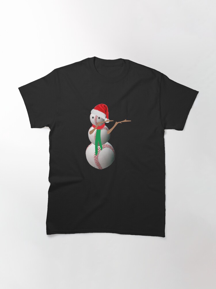 Disover Dabbing Baseball Snowman Classic T-Shirt