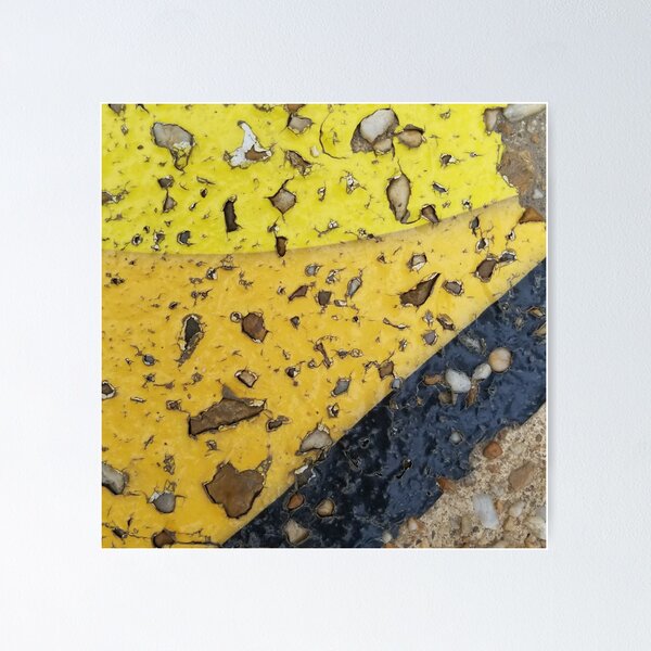 Bright Yellow and Black Poster
