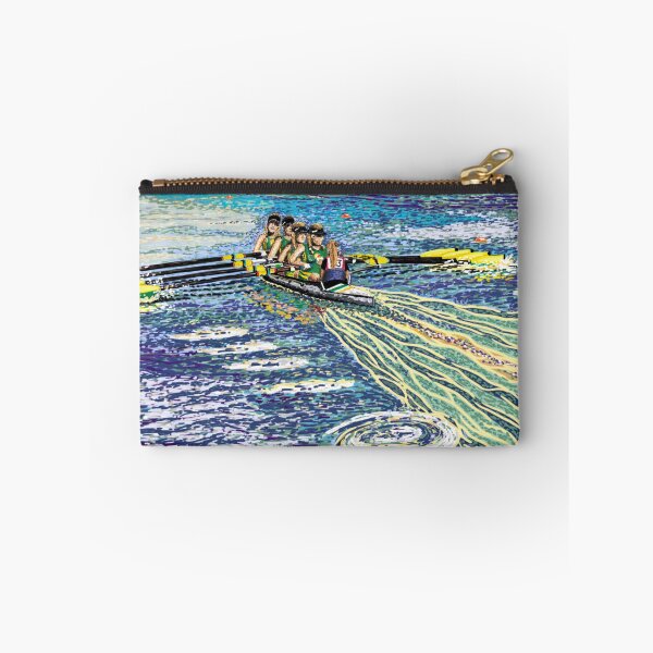 Item preview, Rowing Regatta. The junior 14 girls in a quad sculling to the win. designed and sold by Stephen Coppock.