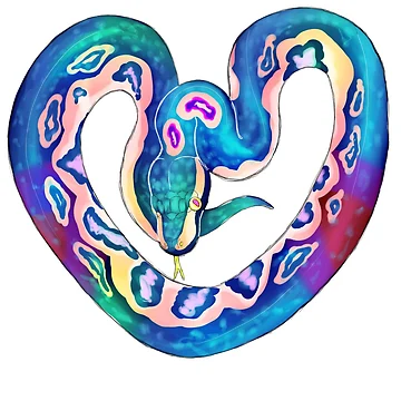 Artwork thumbnail, Messy Ball Python Heart by VantaRay