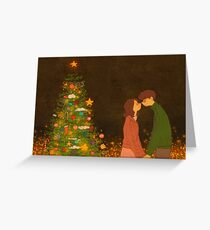 Christmas kissing Greeting Card