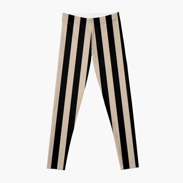 Coffee Brown and Black Vertical Stripes Leggings for Sale by ColorPatterns