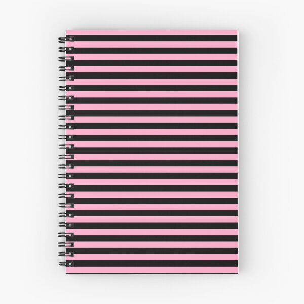 Item preview, Carnation Pink and Black Horizontal Stripes designed and sold by ColorPatterns.