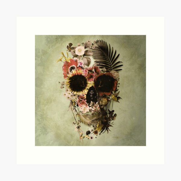 Garden Skull Light Art Print