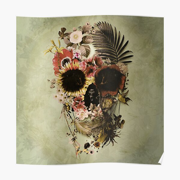 Garden Skull Light Poster
