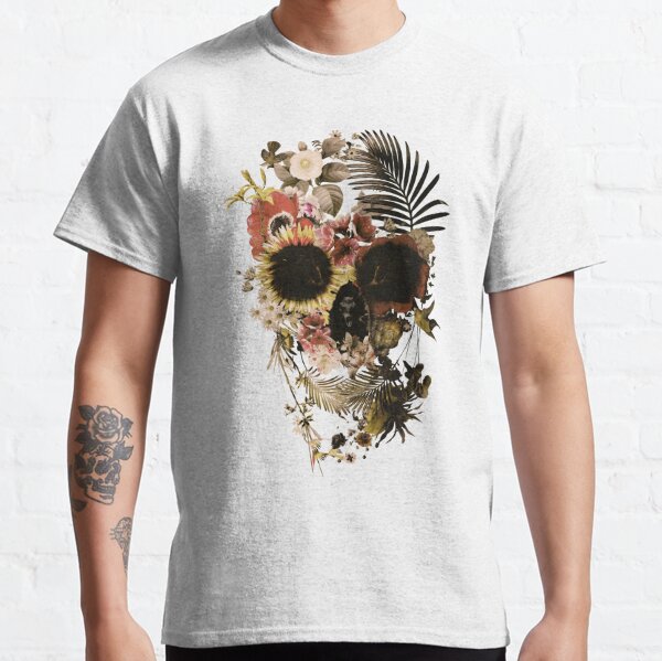 Floral Skull T-Shirts for Sale | Redbubble