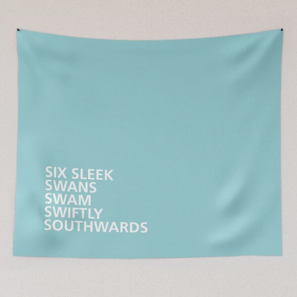 Item preview, Six Sleek Swans - Tongue Twisters designed and sold by Hell-Prints.