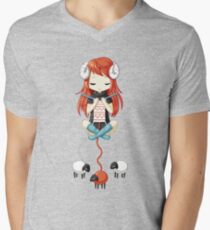 Knitting Meditation 2 V-Neck T-Shirt