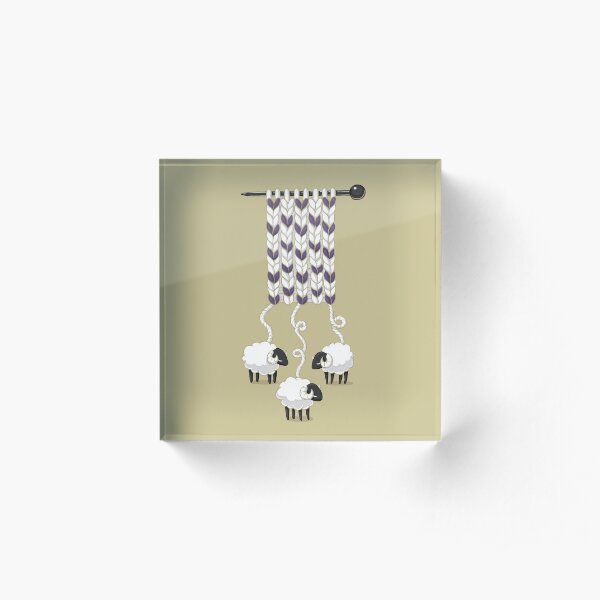 Wool Scarf Acrylic Block