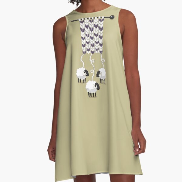 Wollschal A-Linien Kleid