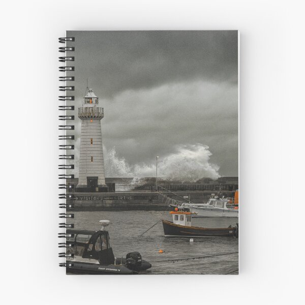 Item preview, Donaghadee Lighthouse - Rushing Waves designed and sold by TomSmithPhotos.