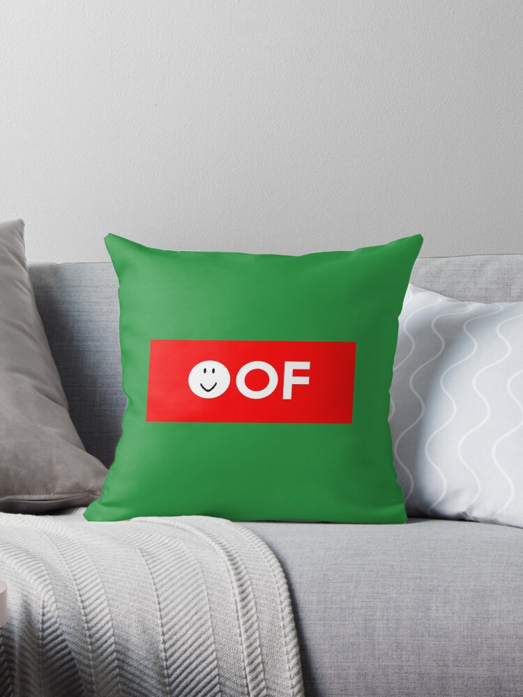 Roblox Oof Gaming Noob Throw Pillow By Smoothnoob Redbubble - oof roblox oof noob water bottle by smoothnoob redbubble