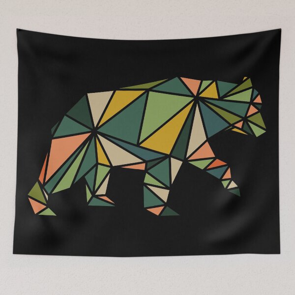 Item preview, Colorful geometric bear designed and sold by sashica.
