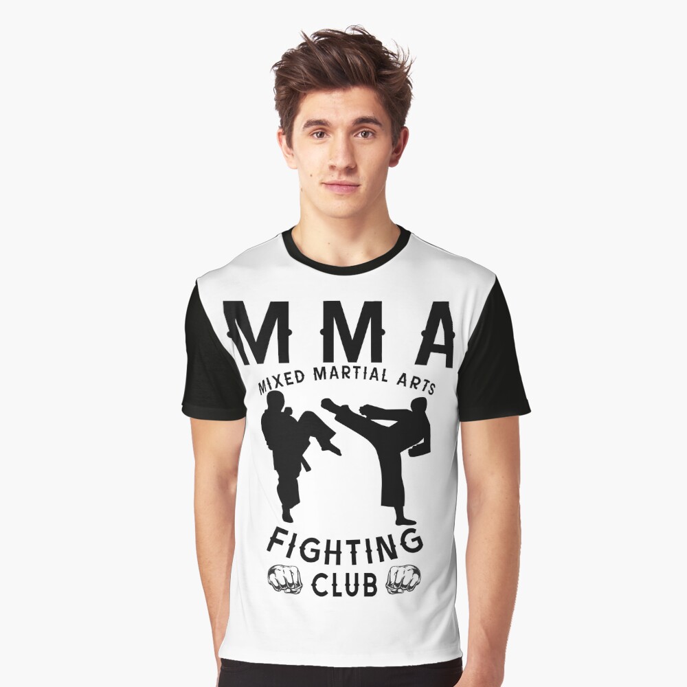Camiseta de artista marcial mixta MMA Fighting Club, Negro, S