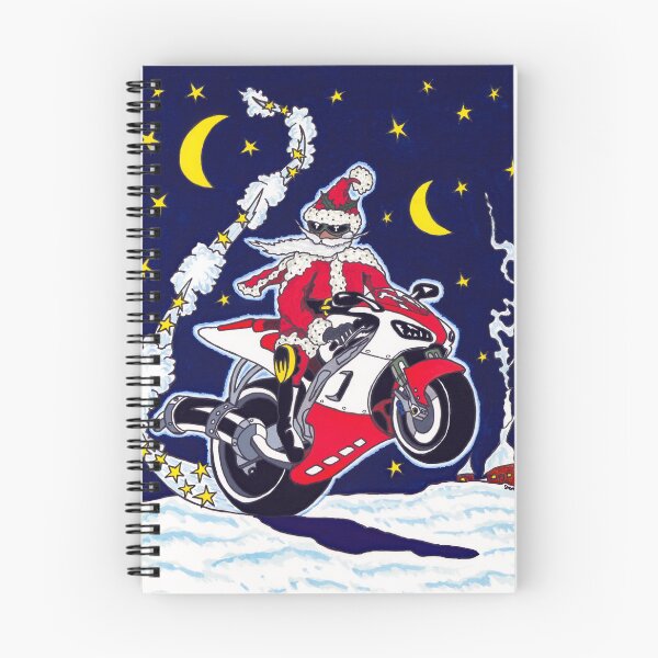 Item preview, Father Christmas riding his Yamaha R1 delivering the presents. designed and sold by Stephen Coppock.