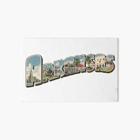 Arkansas Vintage Big Letter Art Board Print