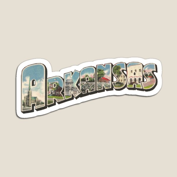 Arkansas Vintage Big Letter Magnet