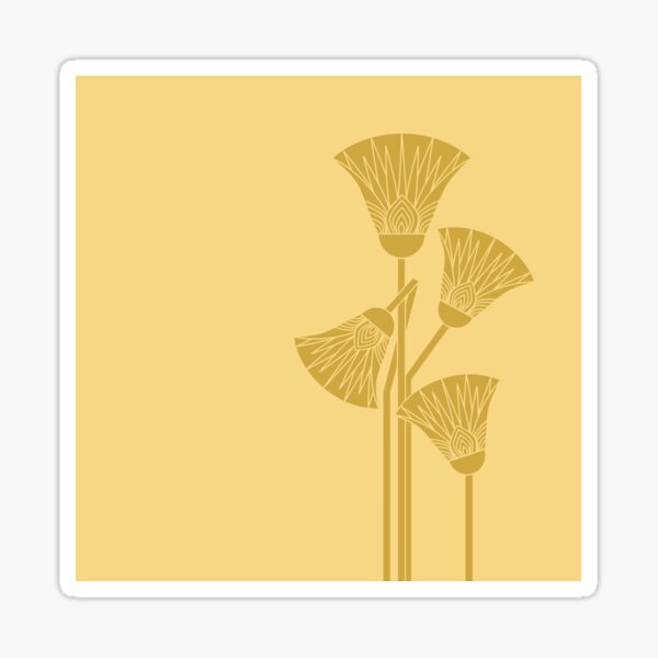 Ancient Egyptian lotus - Two colors Sticker